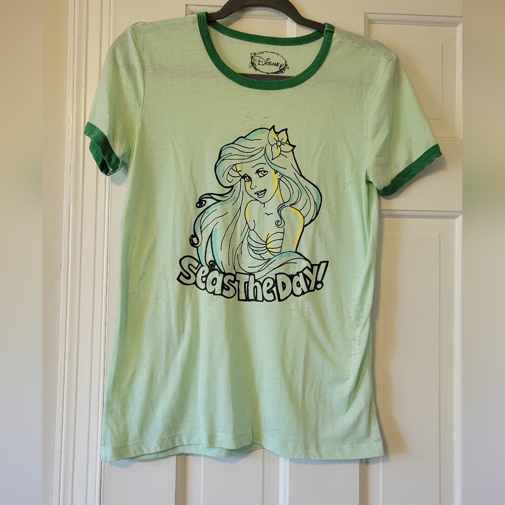 Green Disney Ariel "Seas the Day" Rimger Shirt size M